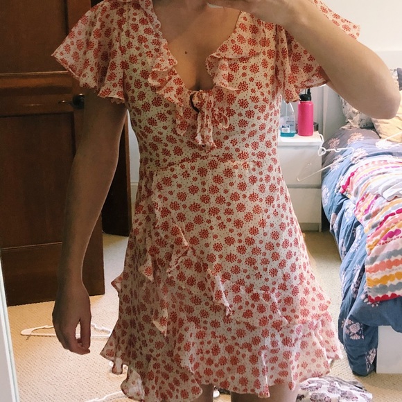 Dresses & Skirts - Fortunate One Red Ruffle Dress